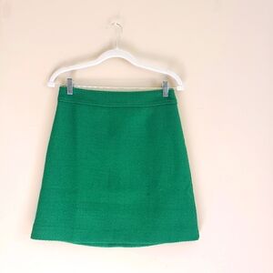 J. Crew Vibrant Green Mini Skirt